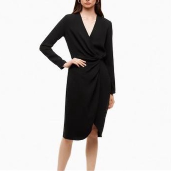 Aritzia Dresses & Skirts - Aritzia Barbaton Tadao Twisted Front Black Dress